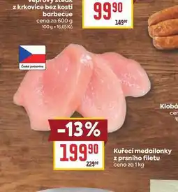 Billa Kuřecí medailonky z prsního filetu cena za nabídka