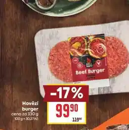 Billa Hovězí burger cena za nabídka