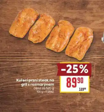 Billa Kuřecí prsní steak na gril s rozmarýnem cena za nabídka