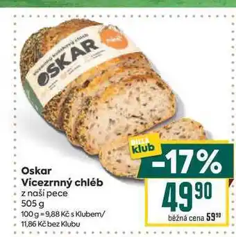 Billa Oskar Vícezrnný chléb z naší pece nabídka