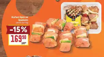 Billa Kuřecí špíz se špekem cena za nabídka