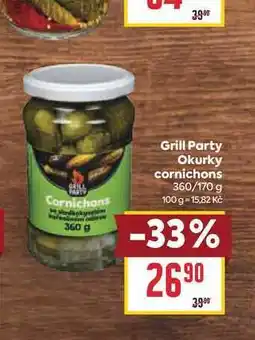 Billa Grill Party Okurky cornichons 360/170 g nabídka