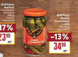 Billa Grill Party Okurky Cornichons s chilli 330/190 g nabídka