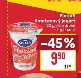 Billa Florian Smetanový jogurt nabídka