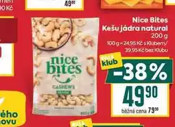 Billa Nice Bites Kešu jádra natural nabídka