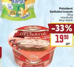 Billa Président Delikátní tvaroh nabídka