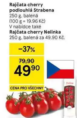 Tesco Rajčata cherry podlouhlá Strabena, 250 g. balená nabídka