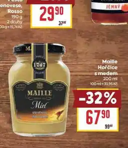 Billa Maille Hořčice s medem nabídka