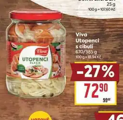 Billa Viva Utopenci s cibulí 670/385 g nabídka