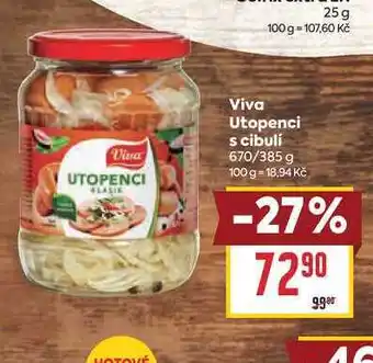 Billa Viva Utopenci s cibulí 670/385 g nabídka