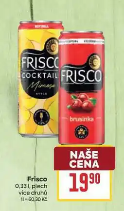 Billa Frisco míchaný nápoj 330ml, plech nabídka