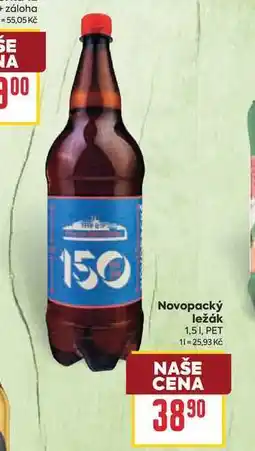 Billa Novopacký ležák 1,51, PET nabídka