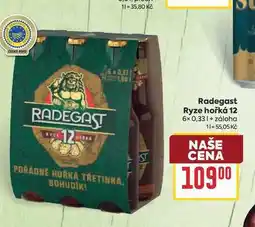 Billa Radegast Ryze hořká 12 6× nabídka