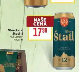 Billa Starobrno Štatl 12 0,51, plech nabídka