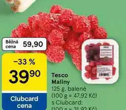 Tesco Tesco Maliny, 125 g, balené nabídka