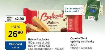 Tesco Balconi oplatky, 150 g, více druhů nabídka