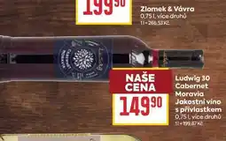 Billa Ludwig Cabernet Moravia Jakostní víno s přívlastkem nabídka