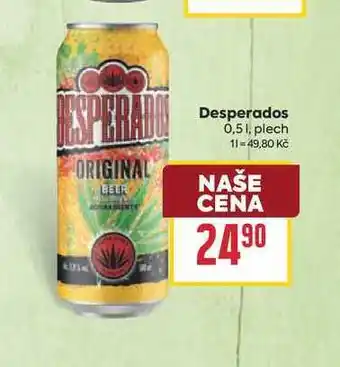 Billa Desperados 0,51, plech nabídka