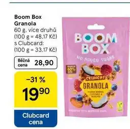 Tesco Boom Box Granola, 60 g. více druhů nabídka