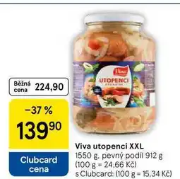 Tesco Viva utopenci XXL, 1550 g. pevný podíl 912 g nabídka