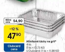 Tesco Hliníkové tácky na gril, 4 ks nabídka