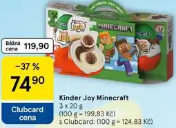 Tesco Kinder Joy Minecraft nabídka