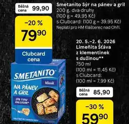 Tesco Smetanito Sýr na pánev a gril, 200 g, dva druhy nabídka