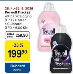 Tesco Perwoll Prací gel, 40 PD, více druhů nabídka