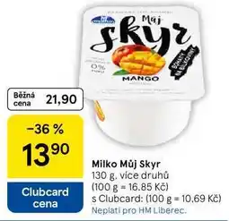 Tesco Milko Můj Skyr, 130 g, více druhů nabídka