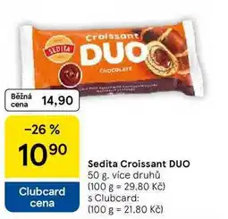 Tesco Sedita Croissant DUO, 50 g, více druhů nabídka