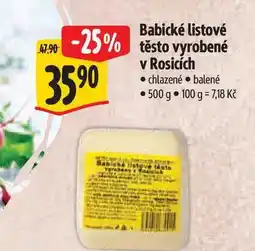 Albert Babické listové těsto vyrobené v Rosicích nabídka
