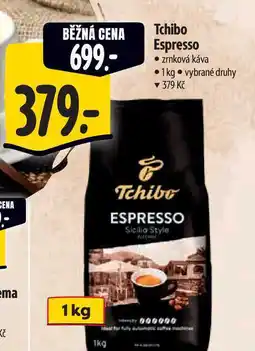 Albert Tchibo espresso pražená zrnková káva nabídka