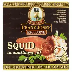 Tesco Kaiser Franz Josef Exclusive Kalamáry ve slunečnicovém oleji 80g nabídka