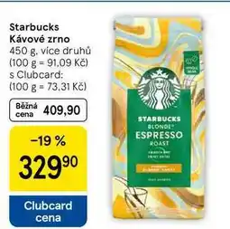 Tesco Starbucks Kávové zrno, 450 g, více druhů nabídka