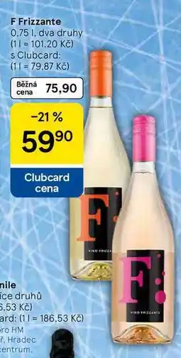 Tesco F Frizzante, 0.75 1, dva druhy nabídka