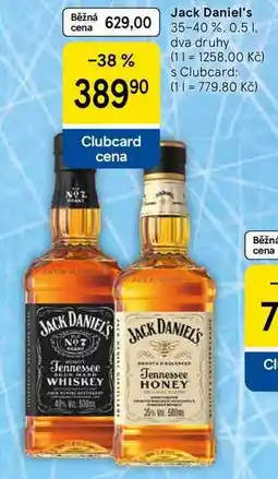 Tesco Jack Daniel's 35-40 % nabídka