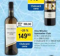 Tesco Víno Mikulov Sommelier Club, 0.75 l, více druhů nabídka