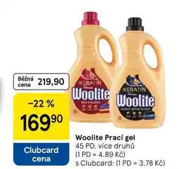Tesco Woolite Prací gel, 45 PD, více druhů nabídka