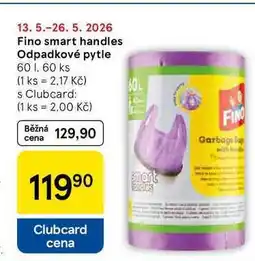 Tesco Fino smart handles Odpadkové pytle, 60 1, 60 ks nabídka