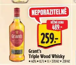 Albert Grant's Triple Wood Whisky 40% 0,71 nabídka