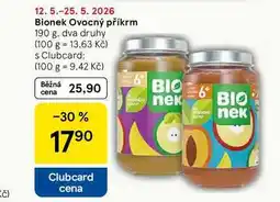 Tesco Bionek Ovocný příkrm, 190 g, dva druhy nabídka