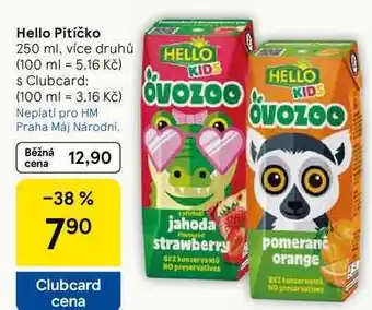 Tesco Hello Pitíčko, 250 ml, více druhů nabídka