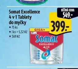 Albert Somat Excellence 4 v 1 Tablety do myčky 75 ks nabídka