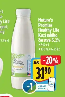 Albert Nature's Promise Healthy Life Kozí mléko čerstvé 3,2% nabídka