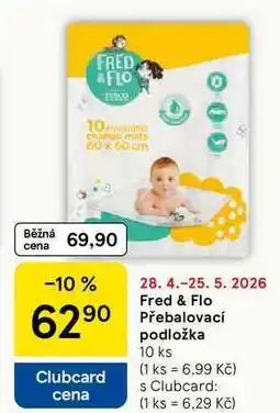 Tesco Fred & Flo Přebalovací podložka, 10 ks nabídka
