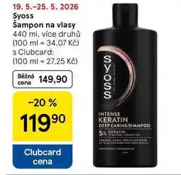 Tesco Syoss Sampon na vlasy, 440 ml, více druhů nabídka