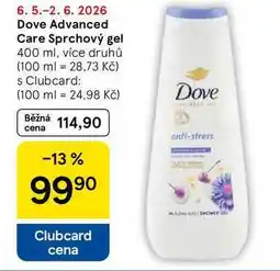 Tesco Dove Advanced Care Sprchový gel, 400 ml, více druhů nabídka