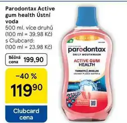 Tesco Parodontax Active gum health Ústní voda, 500 ml, více druhů nabídka