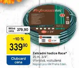 Tesco Zahradní hadice Race, 25 m. 3/4. třívrstvá, vyztužená nabídka