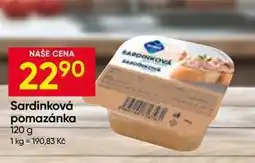 Hruška Sardinková pomazánka nabídka